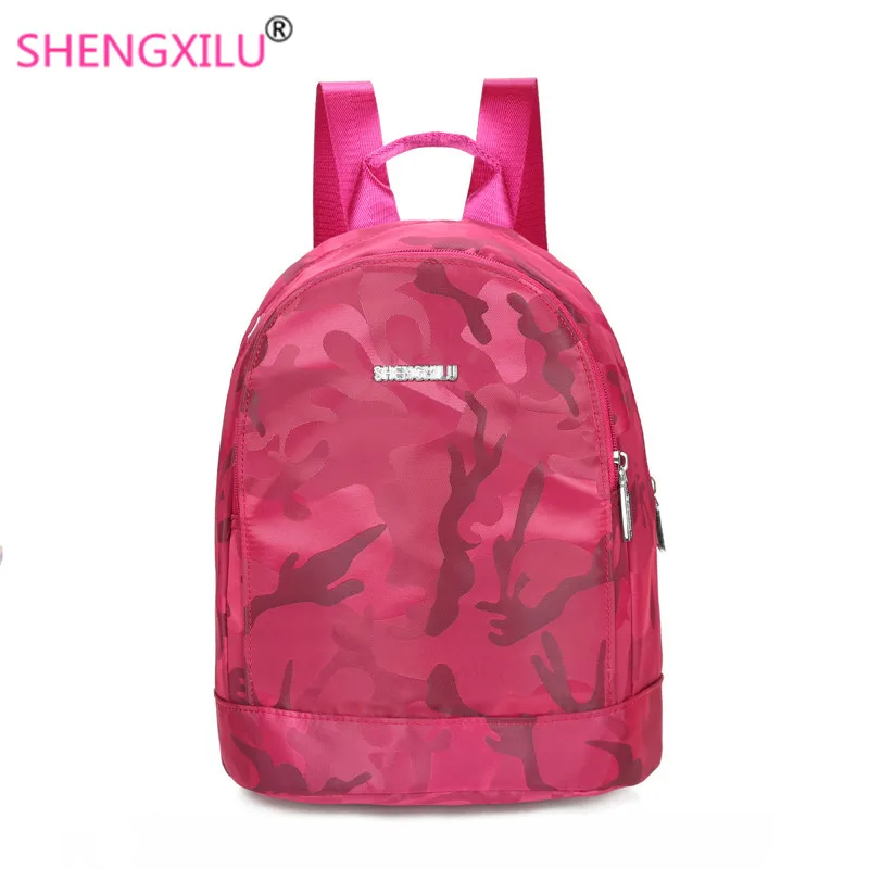

Shengxilu Printed Flower Women Backpacks 2019 New Famous Brand Female Backpacks Casual Travel Rucksacks Music Pink Women Bags