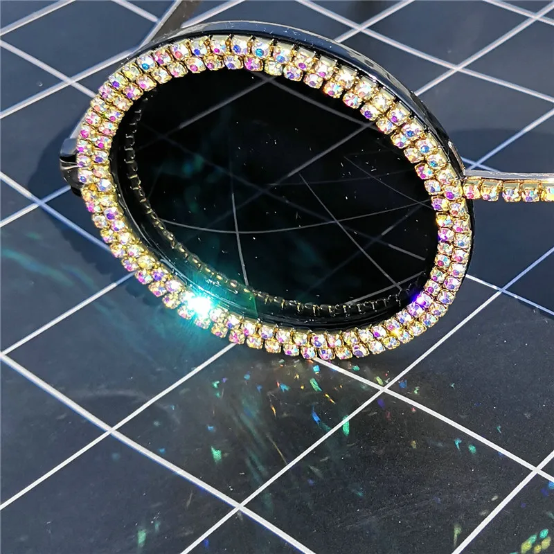 Бренд Design2019 ручной искуственный брилииант Солнцезащитные очки Cat модные очки Для женщин с цветочным рисунком с жемчугом круглые Винтажные Солнцезащитные очки FML