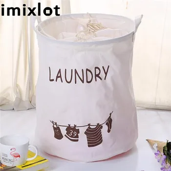 

Imixlot Large Oxford Cloth Foldable Dirty Clothes Storage Baby Toys Storage Bags Laundry Hanging Drawstring Organizer Supplies