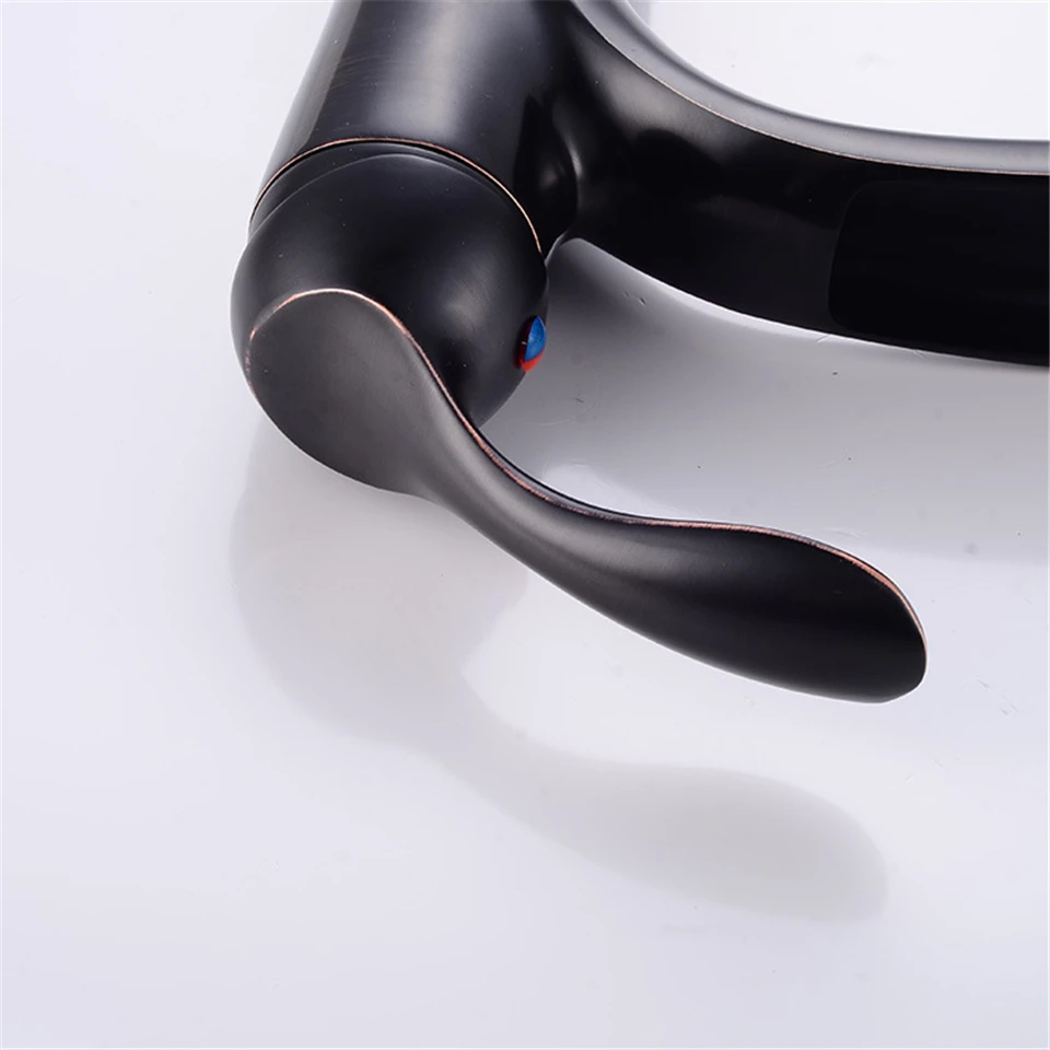 Luxury Waterfall Tap Tall Bathroom Basin Faucet Robinet Lavabo Waterfall Black Bathroom Faucet Rustic Tap Basin Mixer Robinet (9)