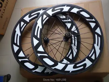 

Newest 700C 88mm tubular rims Road bicycle aero 3K UD 12K full carbon fibre bike wheelsets V brake 23 25mm width Free shipping