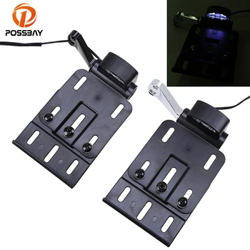 

POSSBAY Motorcycle Folding Side Mount LED License Plate Lights Frame Holder Bracket For Harley Sportster XL883 XL1200 2004-2016