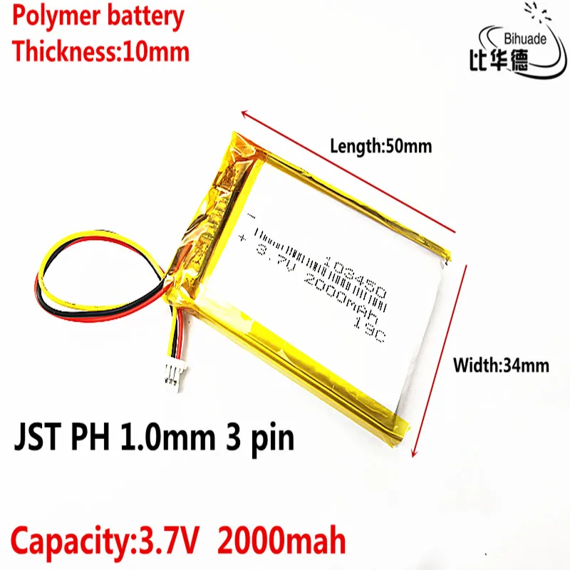 2019 литиевая батарея 3,7 V литиевая батарея раннего 103048 1500 мАч фар gps навигатор общего полимерные батареи