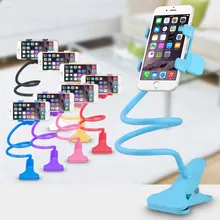 New Universal Long Arm Lazy Mobile Phone Gooseneck Stand Holder Stents Flexible Car Bed Desk Table Clip Bracket for iPhone 6 6s