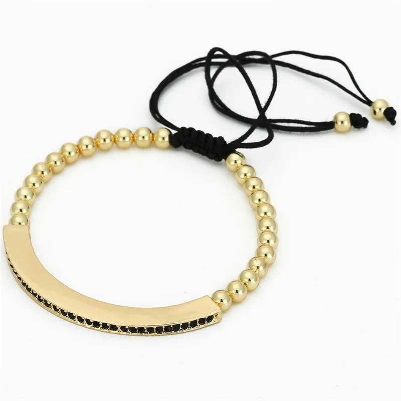 2Pcs/Lot Luxury Micro Pave CZ Crown Tube Bracelets Sets For Mens Women Brading Beaded Bracelet homme jewelry Valentine gift - Image 6