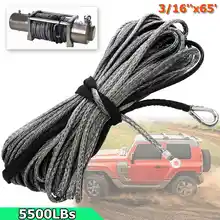 3/1" x 50 'лебедка из синтетического волокна трос 5500 фунтов оболочка ATV UTV Offorad 5 мм* 19,5 м серый Синтетический 3/1" x 50 'лебедка из синтетического волокна трос 5500 фунтов оболочка ATV UTV Offorad 5 мм* 19,5 м серый Синтетический