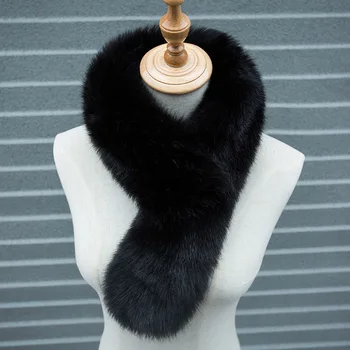 

New Pattern Imitate Fur Fox Wool Ma'am Lint Thickening Neck Set Winter All-match Rectangle Scarf