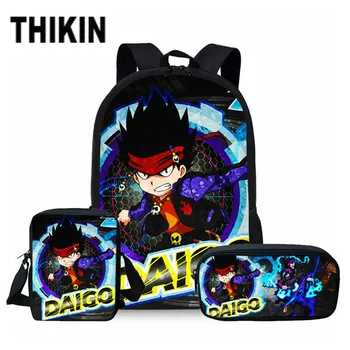 

THIKIN Beyblade Burst Prints Schoolbags Backpack Teenager Girls Boys Cartoon Game Children Book Bags 3pcs/set Bookbag Back Pack