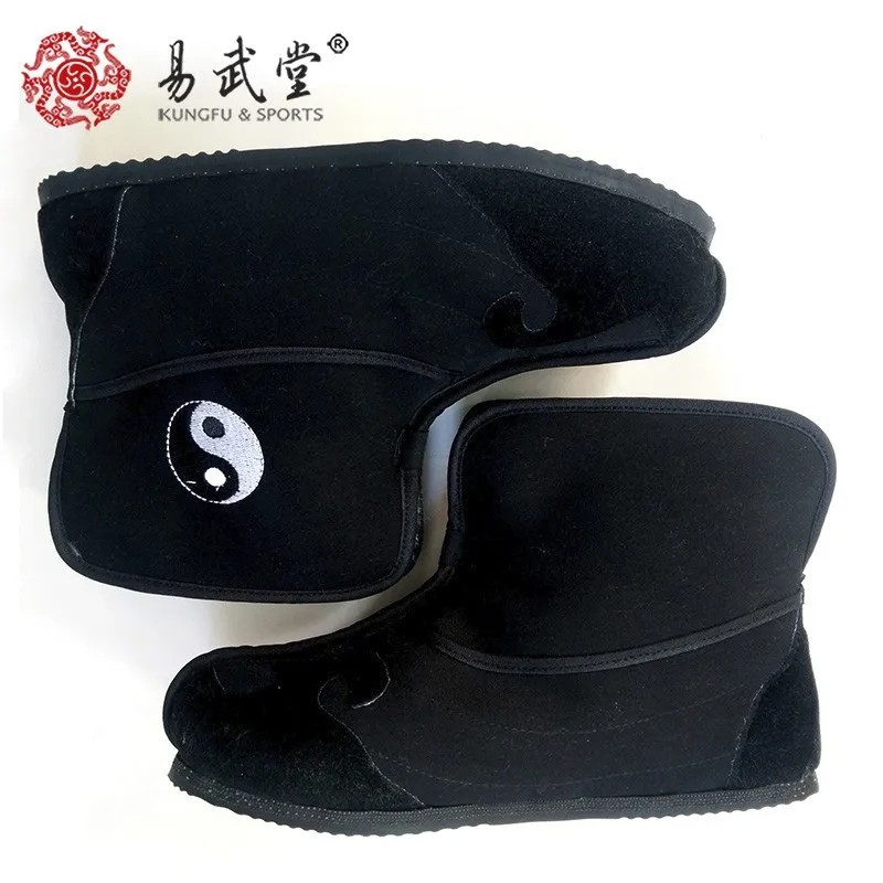 Китайские ботинки tai chi для боевых искусств зимние хлопковые нескользящие кунг фу