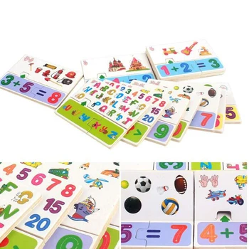 

Colorful Counting Calculation Math Puzzle Toy Education Wooden Puzzle Games Toy Wooden Number Cards Cognition Toys For Children