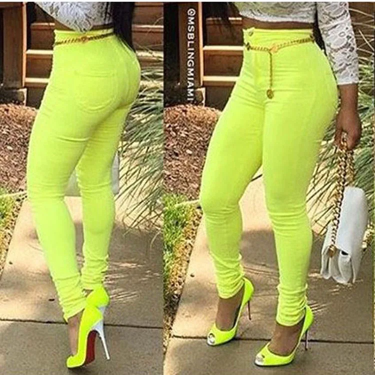 bright green jeans womens