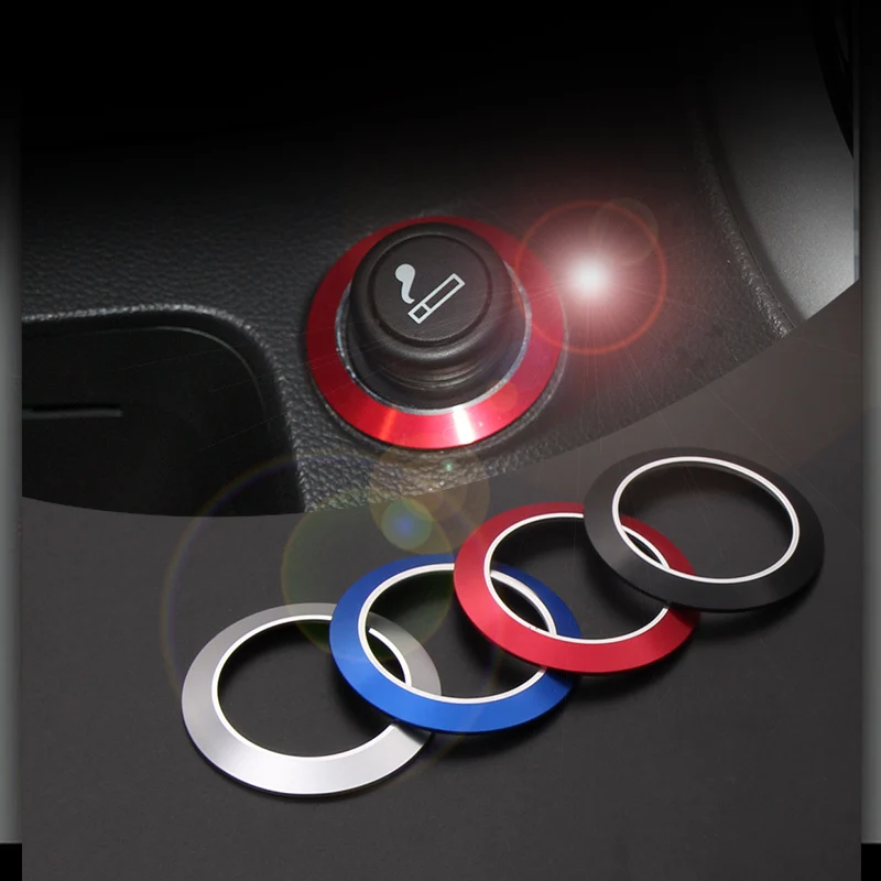 

4 color cigarette lighter decoration trim ring stickers for Chevrolet Cruze sedan hatchback 2009-2013 auto accessories
