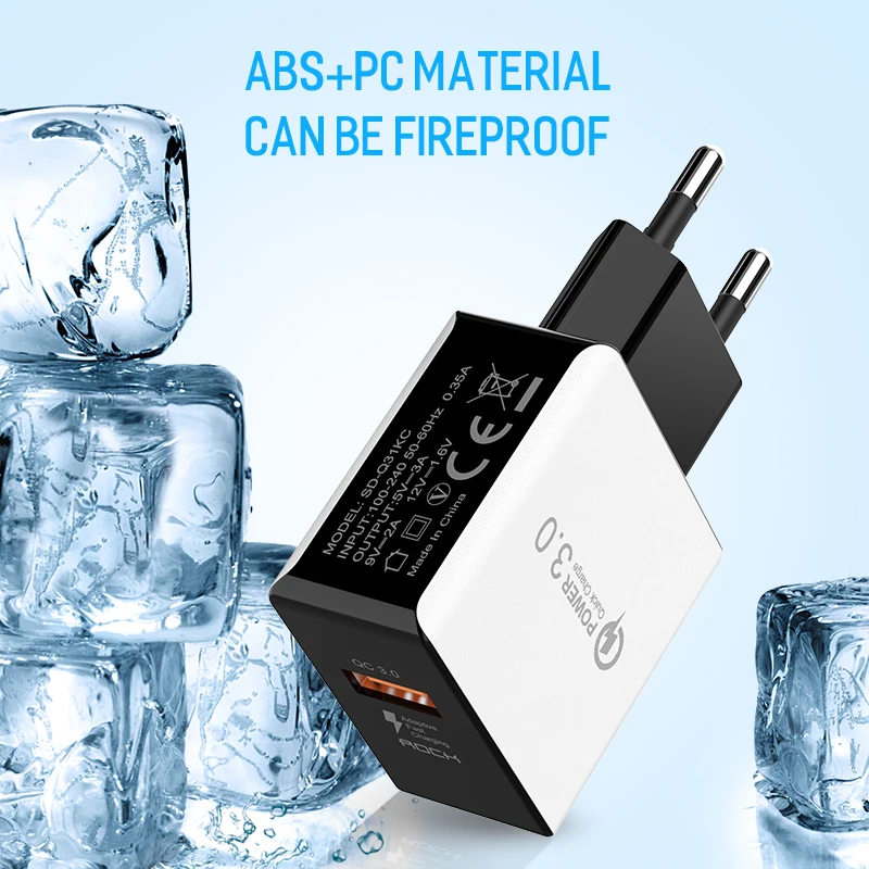 Gusima QC 3 0 USB быстрое зарядное устройство для телефона дорожный настенный адаптер 18