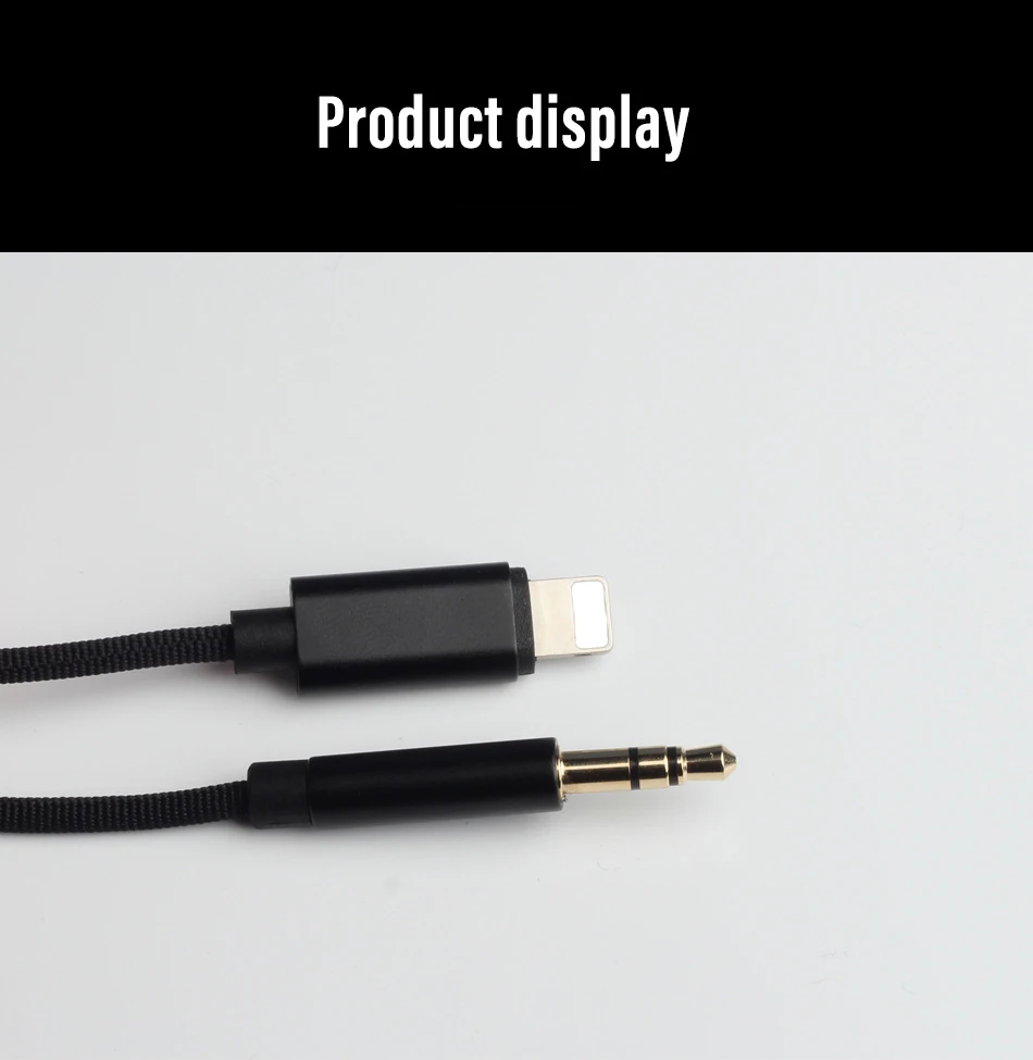 !ACCEZZ AUX Cable Car Audio Cord For iphone X 10 XS MAX XR 7 8 Plus Converter 3.5mm Jack Headphone Adapter AUX Splitter Line 1M (9)