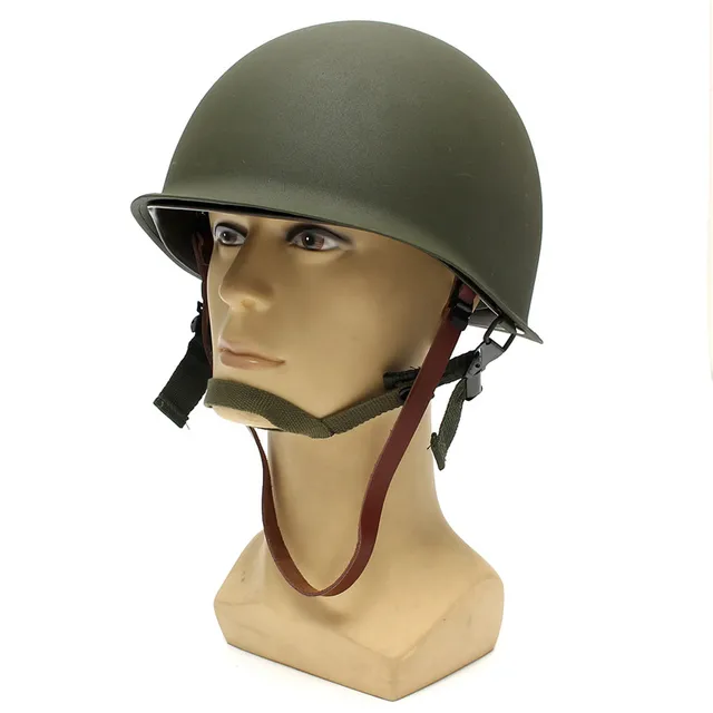 Protective Helmets Universal Portable Military Steel M1 Helmet Tactical Protective Army Equipment Field Green Helmet outdoor