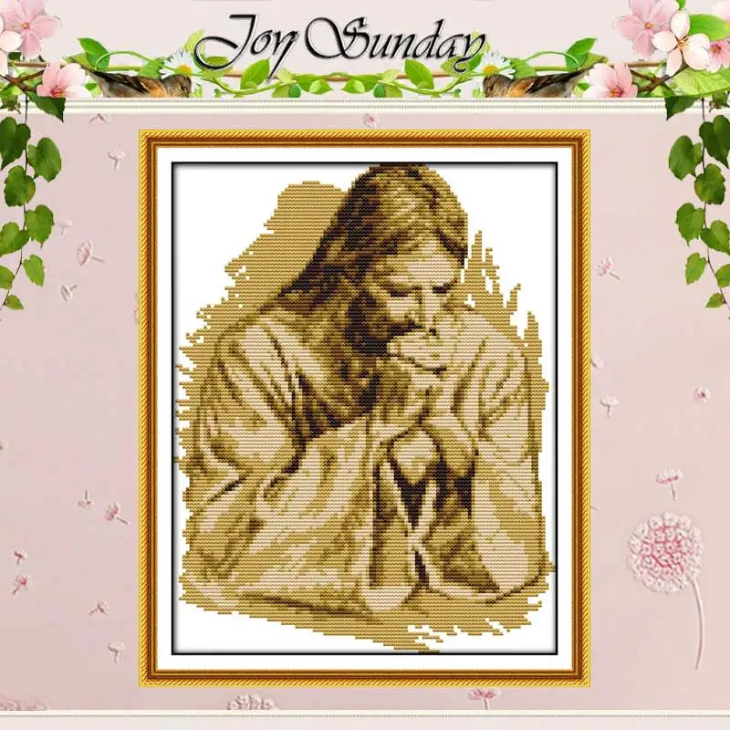 

The Praying Jesus Patterns Counted Cross Stitch 11CT 14CT Cross Stitch Sets Chinese Cross-stitch Kits Embroidery Needlework