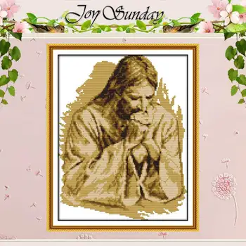

The Praying Jesus Patterns Counted Cross Stitch 11CT 14CT Cross Stitch Sets Chinese Cross-stitch Kits Embroidery Needlework