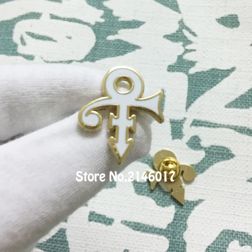 

50pcs Custom Badge Prince Love Symbol Lapel Pin Purple White Musician Hard Enamel Pins and Brooch Popular Metal Craft