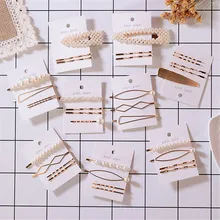 3 шт./компл. подражание жемчуг металлический зажим для волос аксессуары и украшения для волос заколка для волос, лента для волос заколка для волос палочки головной убор заколки Для женщин