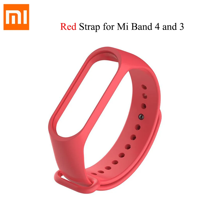 Силиконовый браслет mi band 3 и 4 для оригинальной Xiaomi mi Band 3/4 Band 3 ремешок для mi band 3 Сменный ремень - Цвет: Red