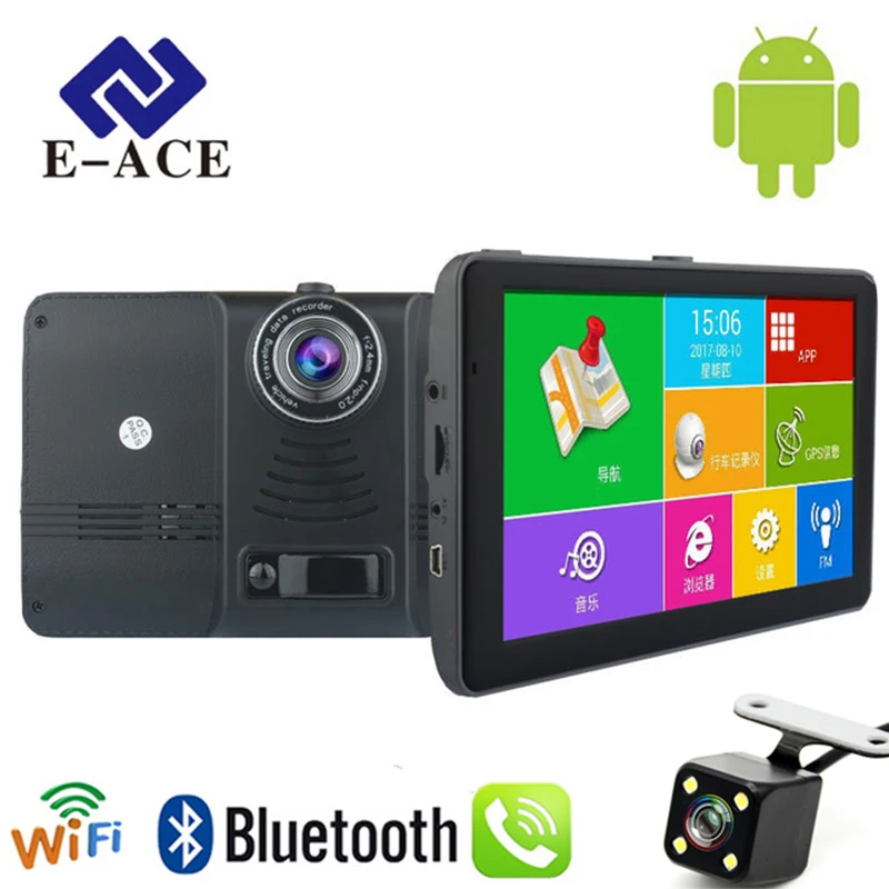 E-ACE 7 inch Car GPS Navigation Android Wifi SAT NAV Navitel Russia Map Europe America Asia Maps Auto Truck Vehicle Navigator xgody 712 car navigator gps truck navigation europe 7 inch car gps navigator bluetooth rear view camera russia navitel maps