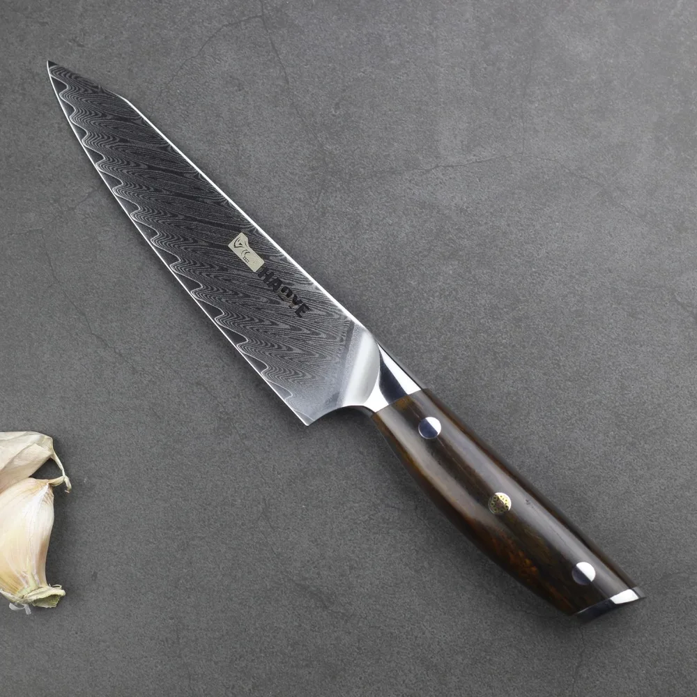 

5 inch damascus fruit paring utility knife Japanese vg10 steel peeling knives sharp with ebony rosewood handle