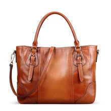 Vintage Genuine Soft Leather Large Tote Shoulder Bag Big Capacity Handbag Luxury Design Ladies Crossbody Bags bolsa satchel