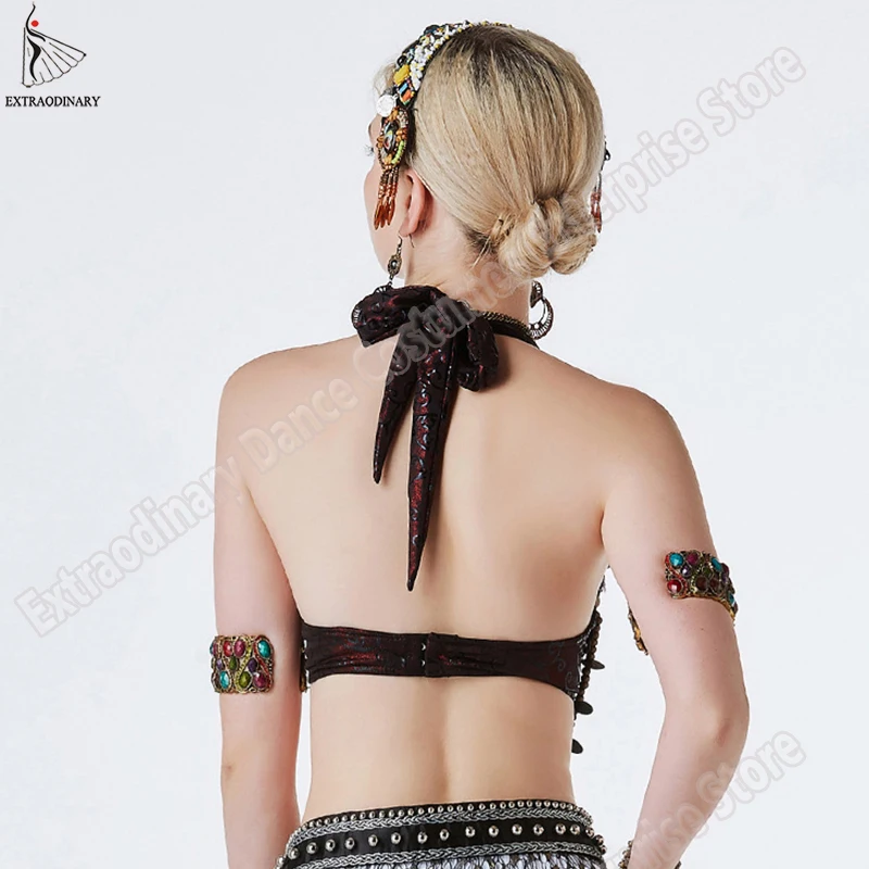 Preise Neue Tribal Gypsy Bh Bauchtanz ATS Bh Einstellbar Frauen Hand Perlen Bauchtanz Kleidung Top Kostüme Stil Gypsy