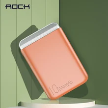 ROCK Mini power Bank 10000 мАч Dual USB power Bank 2.1A Быстрая зарядка двойной входной внешний аккумулятор для iPhone X Xiaomi PoverBank