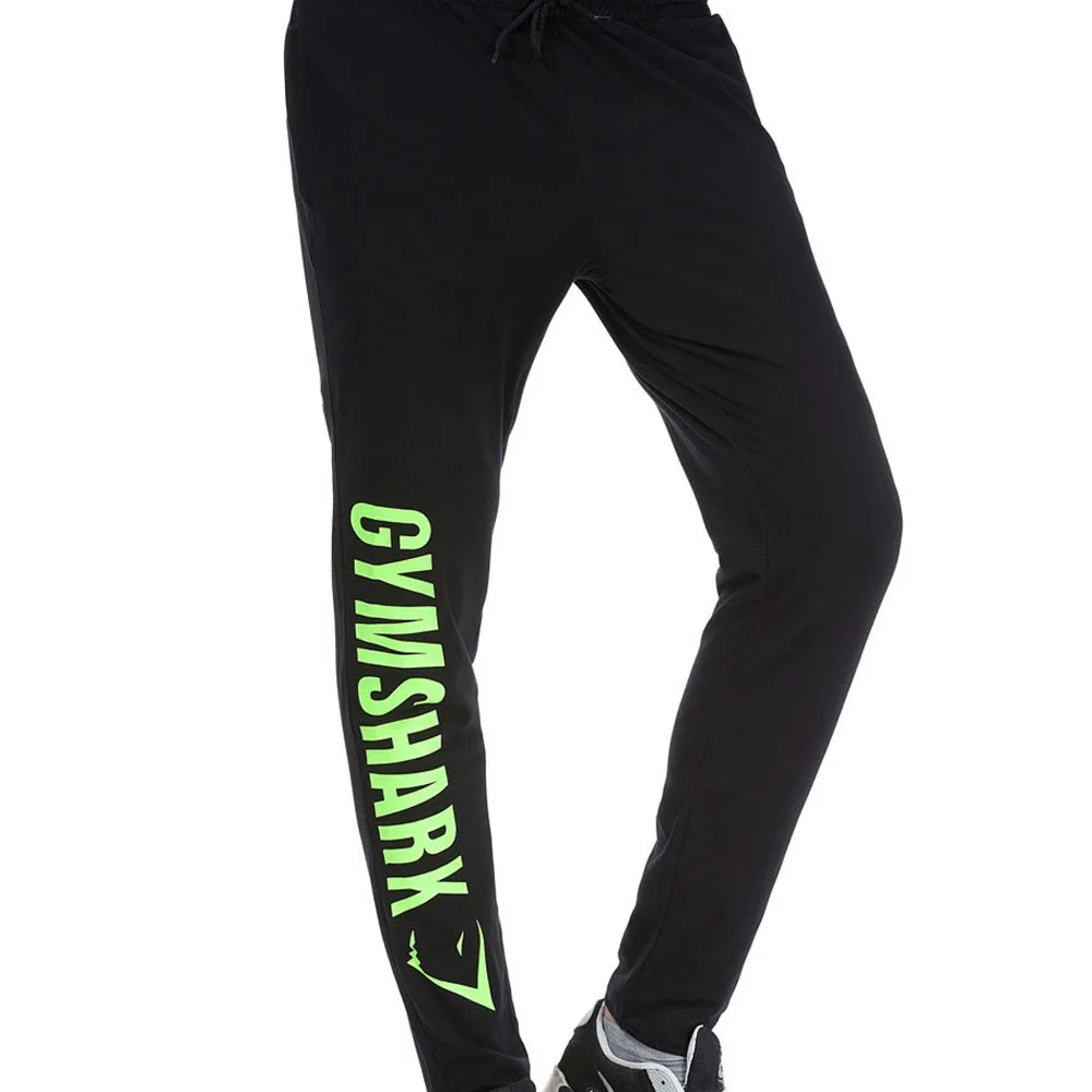 New Brand Gym Shark Sports Pants Cotton Mens Gym Pants Bodybuilding