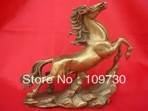 

bh 0020 ship Chinese Bronze brass Wild Horse Statue Figure 6"H