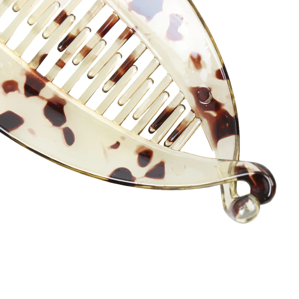 2 Pieces Resin Banana Hair Claw Tail Fish Clip Comb Hairclip Lady Fashion Hair Clasp Ponytail Holder