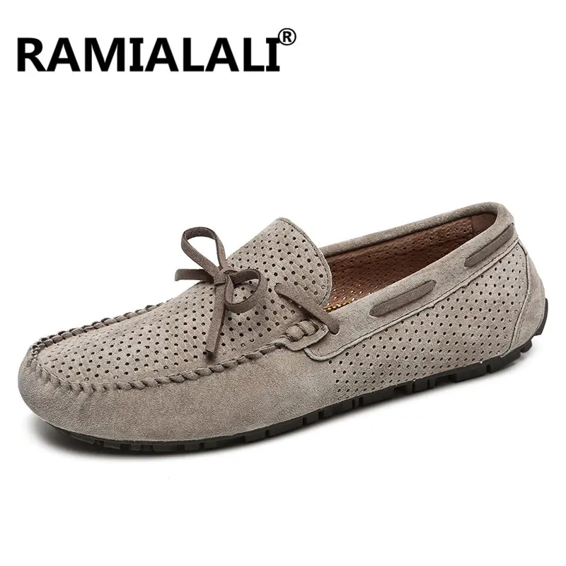 Vache Conduite Et Chaussures Mocassins De Cuir Hommes Véritable Respirant Slip Confortable Suède Sport kaki En On Noir gris 2018 wgyvARqxXw