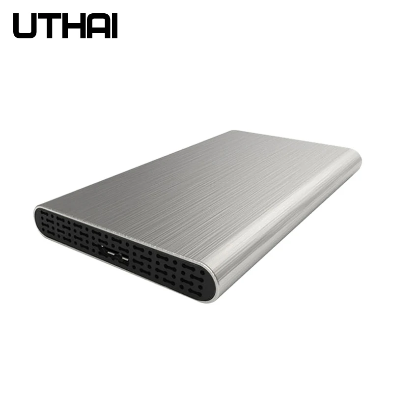 UTHAI G14 USB3.0 корпус для жесткого диска чехол из алюминиевого сплава 2,5 дюйма для Sata Чехол для мобильного телефона для жесткого диска алюминиевый чехол s - Цвет: Серебристый