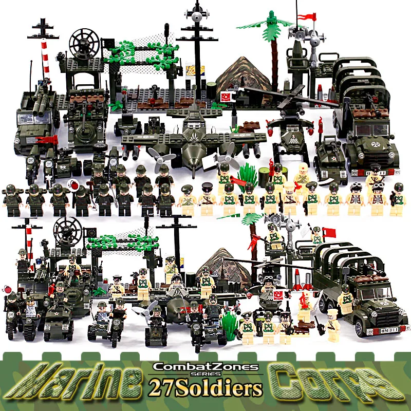 Enlighten Military Educational Building font b Blocks b font font b Toys b font For Children