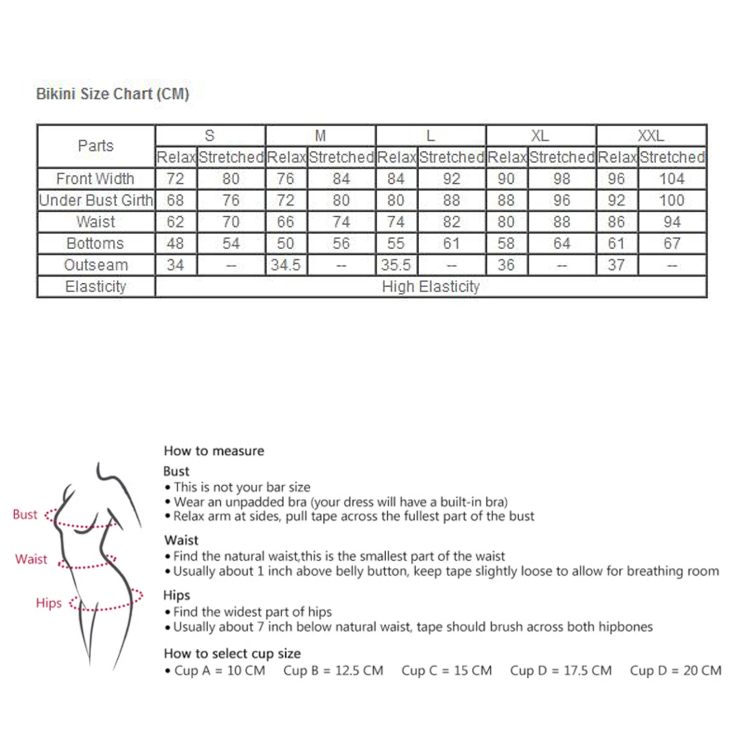 tankini set size