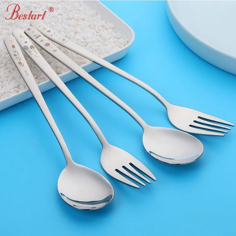 Buy Korea Long Handle Spoon Fork Set 304 Stainless