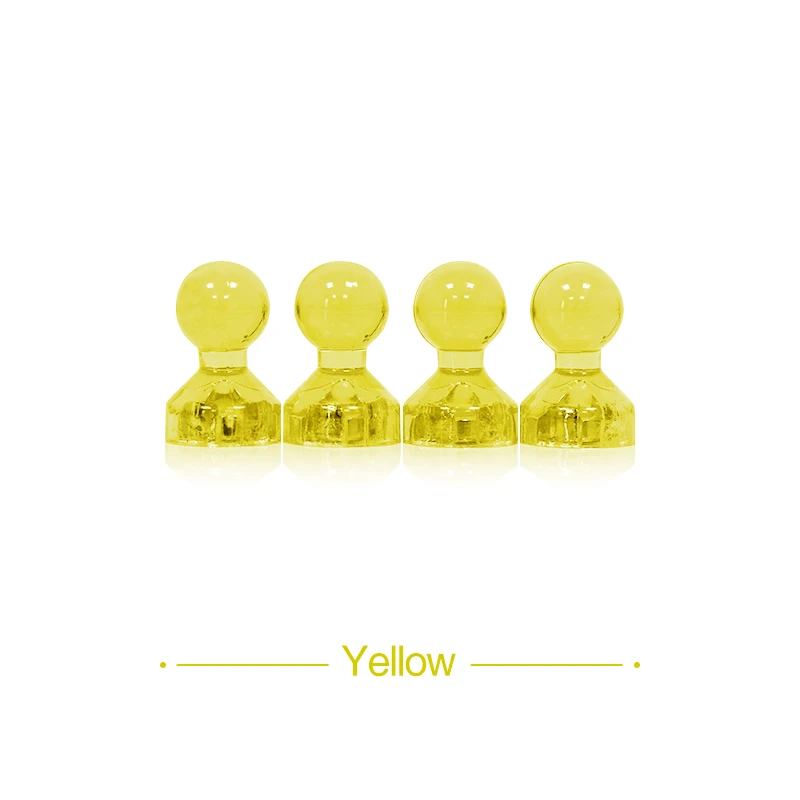 Сильные магниты на холодильник неодимовые художественные офисные магниты Пряжка магнит для доски Наклейка для чашки форма домашнего декора 4 шт./лот - Цвет: Цвет: желтый