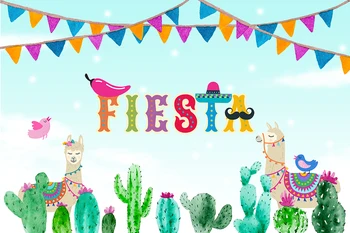 

Cactus Mexican Fiesta Theme Backdrop Photography Summer Birthday Party Decor Background Baby Shower Banner Photo Booth prop 1956