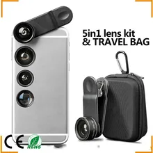 Для всех объектив для смартфонов полный экран 0,63 x широкоугольный Макро объектив 198 градусов Рыбий глаз объектив IB-5 в 1 объектив