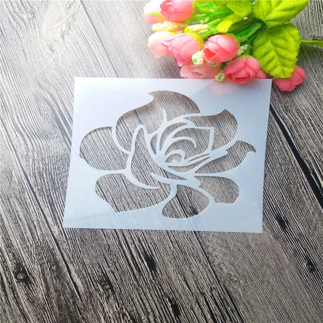 full of flowers scrapbooking tool card diy album masking spray paint stenciling spray paint