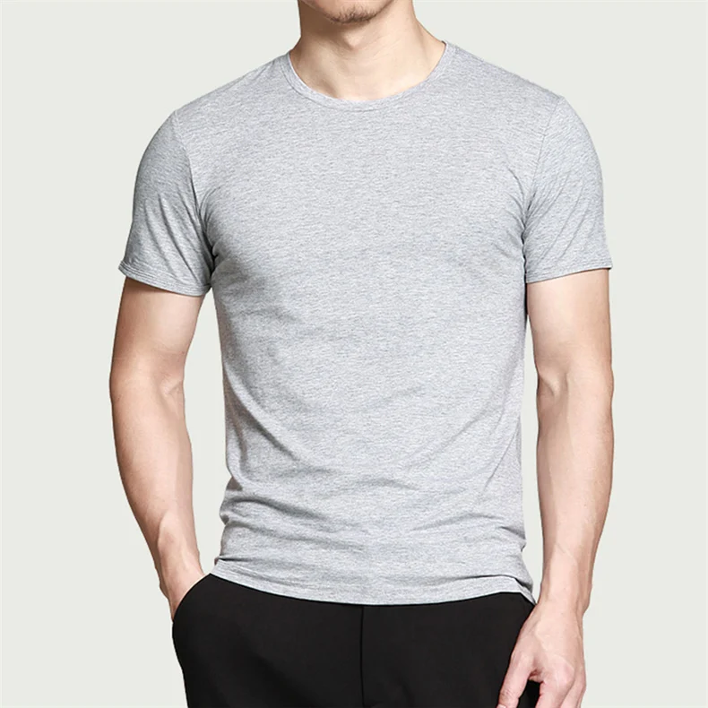 Muls Brand High quality Summer mens clothing cotton T shirts Men Casual basic short Tees Tops Black White Gray M-3XL Cheap Price-01