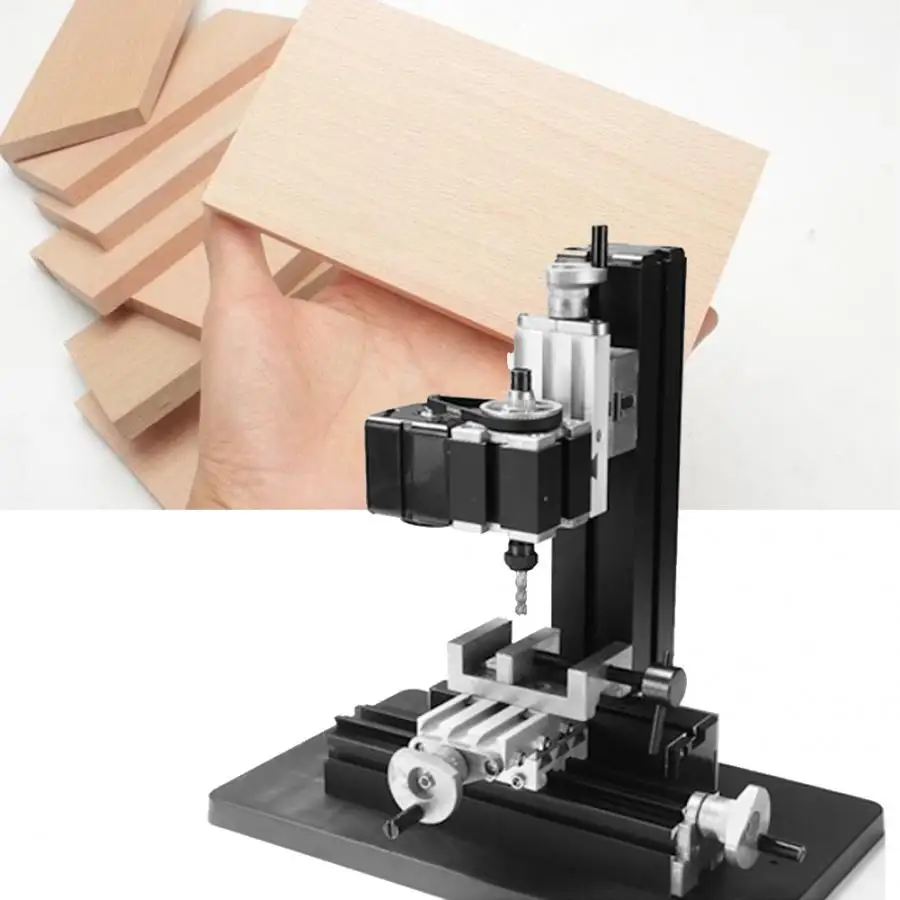 

Metal Mini Lathe Z8000M 24W 20000rpm 8 in 1 Mini Metal Lathe Machine DIY Lathe Kit 110-240V US Power Cord