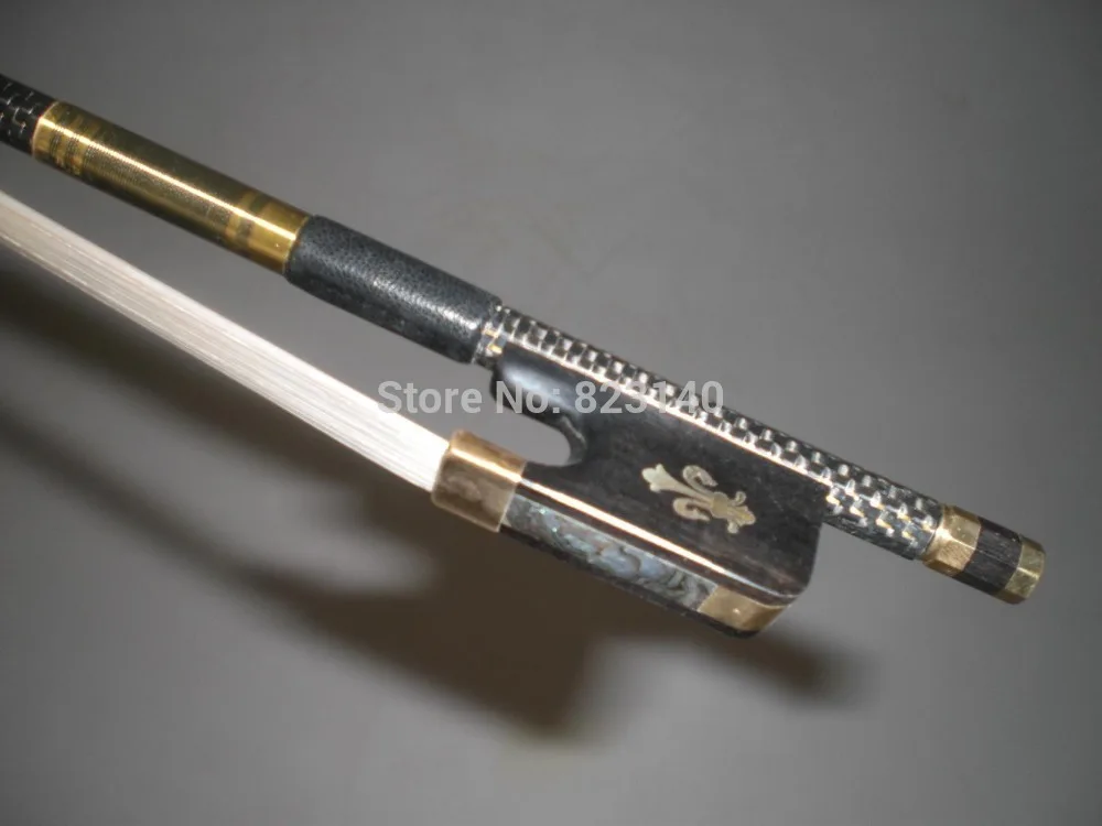 

2 PCs Strong Balanced carbon Fiber cello bow Gold Wire Inlay Cello Bow 4/4