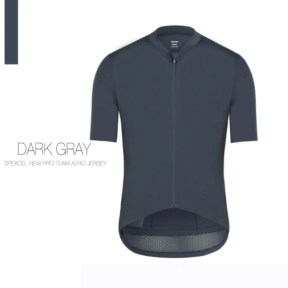 

SPEXCEL Gray Top Quality Pro Team aero cycling jersey Short sleeve Maillot Ciclismo fit lightweight bicycle jersey for summer