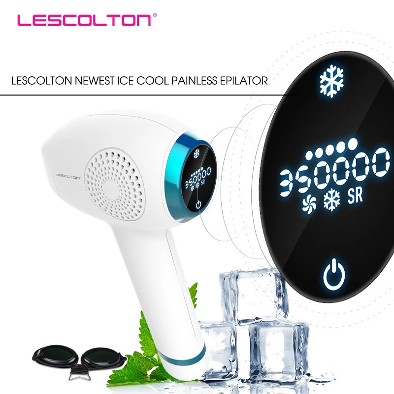 Lescolton IPL лазерное устройство для удаления волос, Перманентный Триммер бикини, лазерный эпилятор для женщин и мужчин, для лица, подмышек, бикини, бороды, ног - Цвет: T011C