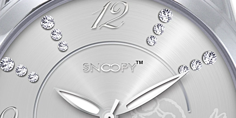SNOOPY женские Роскошные Кварцевые наручные часы из нержавеющей стали женские креативные повседневные модные часы из натуральной кожи