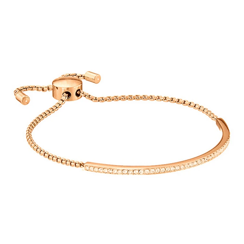 

ZOSHI Top Quality Bracelet & Bangle for Women Captivate Bar Slider Brilliant CZ Rose Gold Silver Jewelry Pulseira Feminina