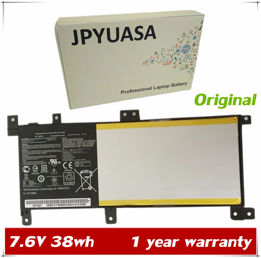 7xinbox 7 6 В 38 Вт/ч оригинальный C21N1509 Аккумулятор для ноутбука ASUS Notebook X Series X556UA X556UB