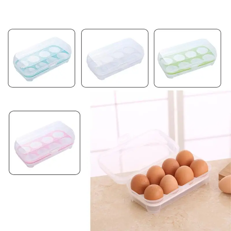 OUNONA коробка для хранения яиц в холодильнике держатель Контейнер переносная переноска яиц кухонный пищевой контейнер для кемпинга пикника